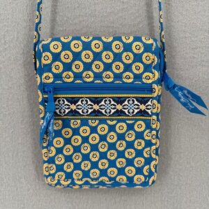 Vera Bradley Mini Hipster Crossbody Purse Small Travel Bag Quilted Riviera Blue